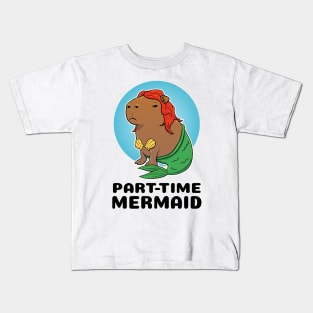 Part-time Mermaid Capybara Kids T-Shirt